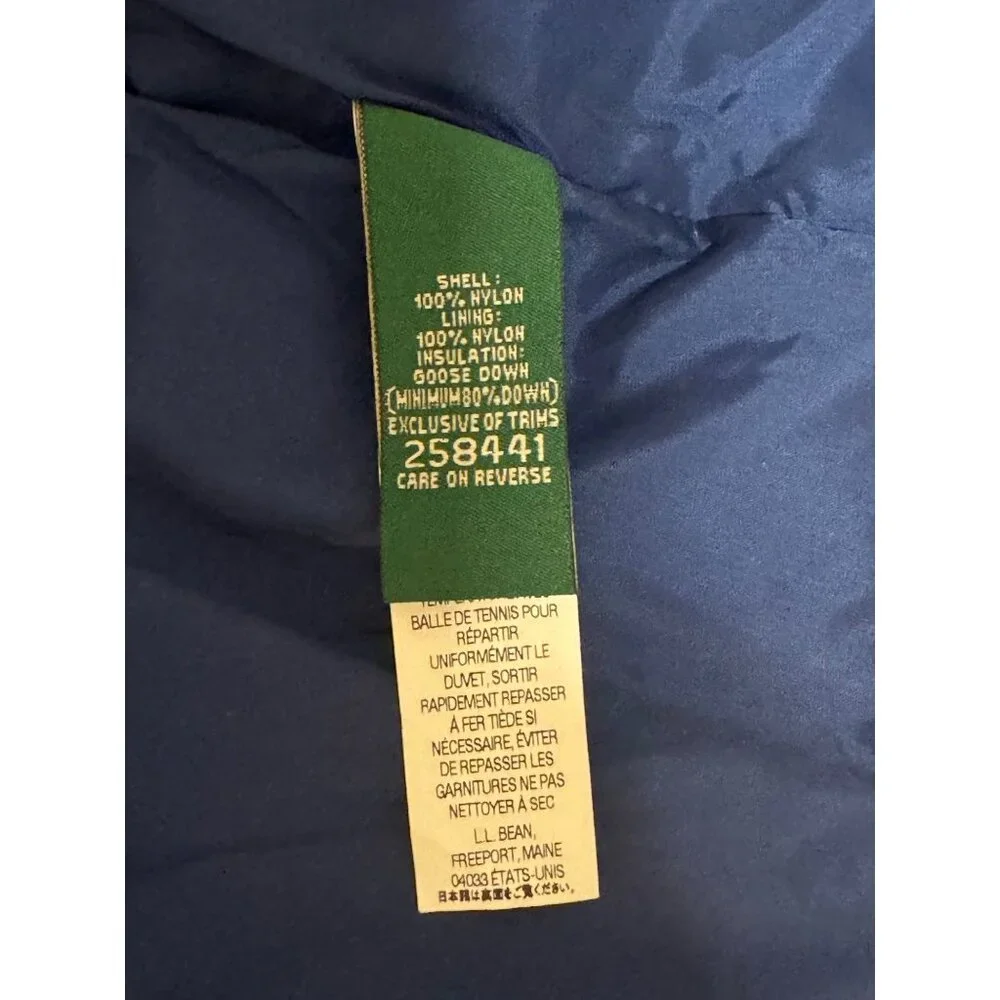 L.L.Bean Blue Plaid Goose Down Puffer Vest Zip Pockets‎ Kids Youth Size S (8)